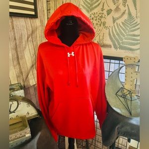 EUC Red Under Armor Pullover Hoodie Size M